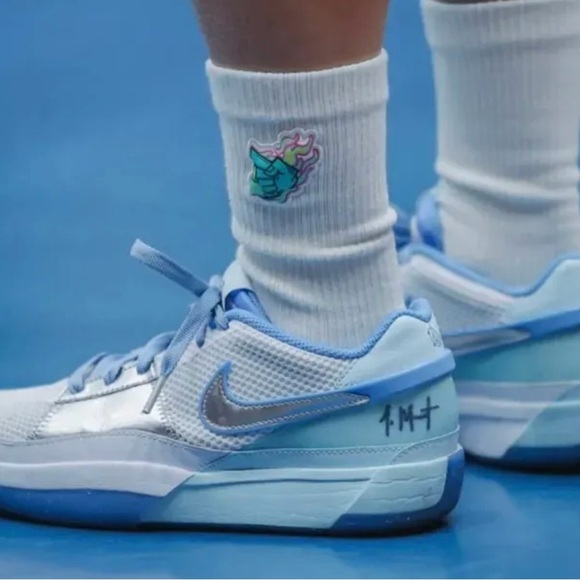 Nike Ja 1 Se GS Morant All Star Youth Basketball Shoes FJ1266-400 Glacier Blue - Picture 6 of 10